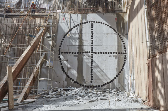 Core Cutting for TBM1 Breakthrough at Churchgate Station