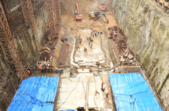 Dharavi Excavation and Base Slab Work