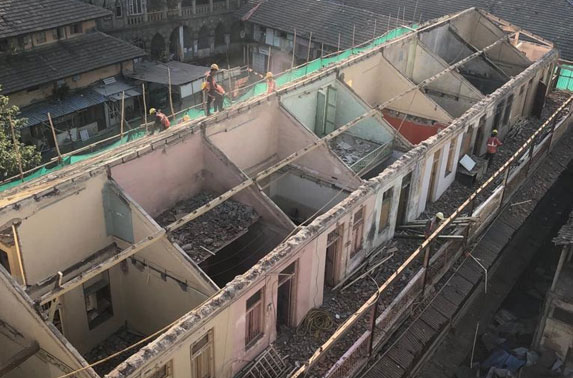 Girgaon Station - Kranti Nagar Building demolition works